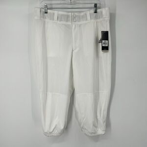 Mens ADIDAS Large Triple Stripe Baseball Knicker Pants White Athletic NWT